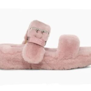 UGG Pink Fuzzy Slide Sandals. Size 7. New in Box